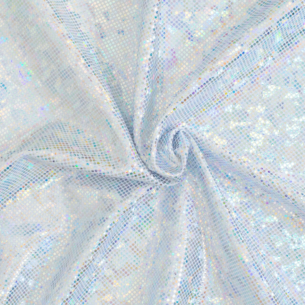 1 Yard Shatter Glass Hologram Stretch Nylon Spandex Fabric 4 Way 60" Width
